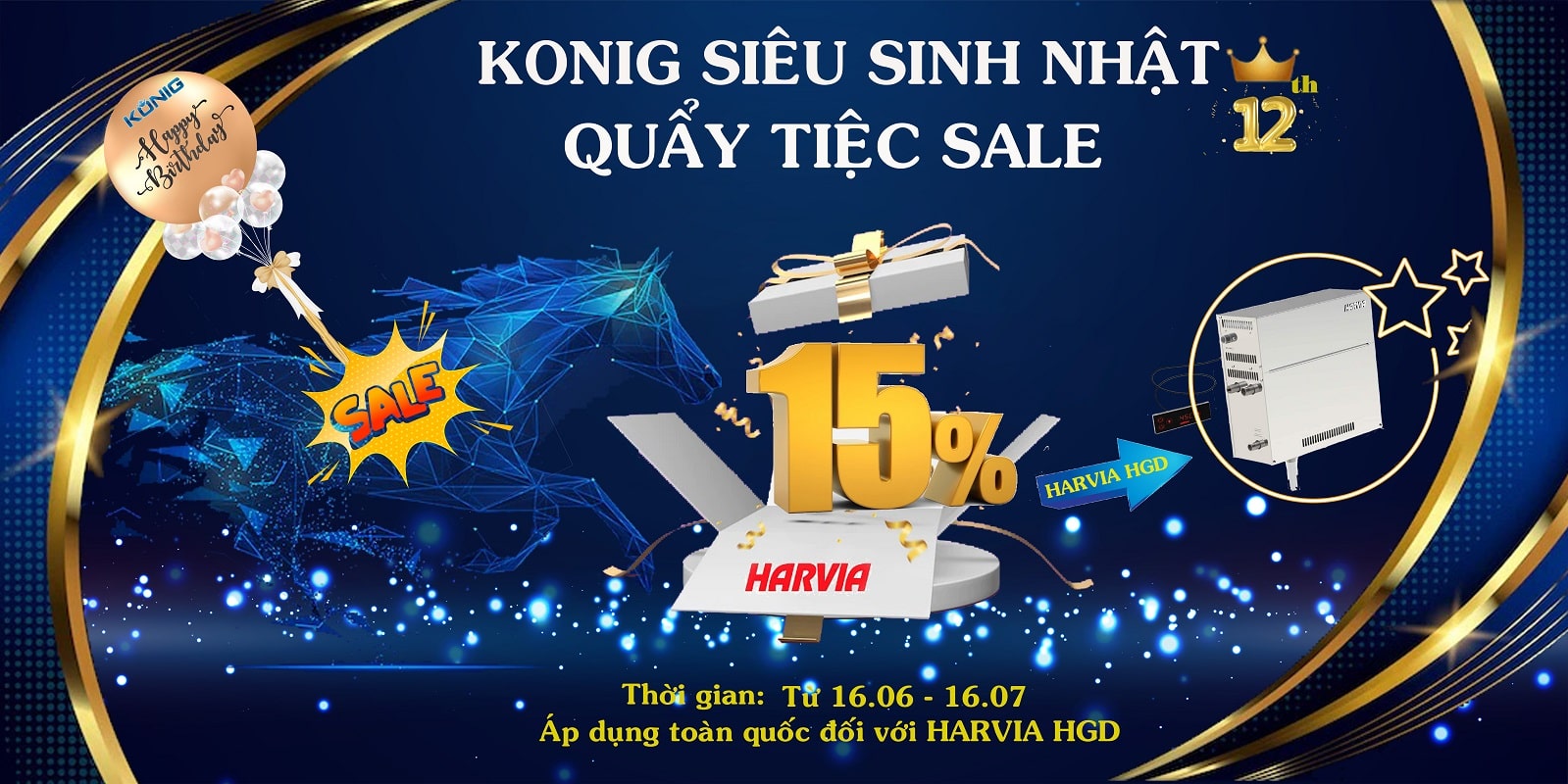 KONIG SIÊU SINH NHẬT – QUẨY TIỆC SALE